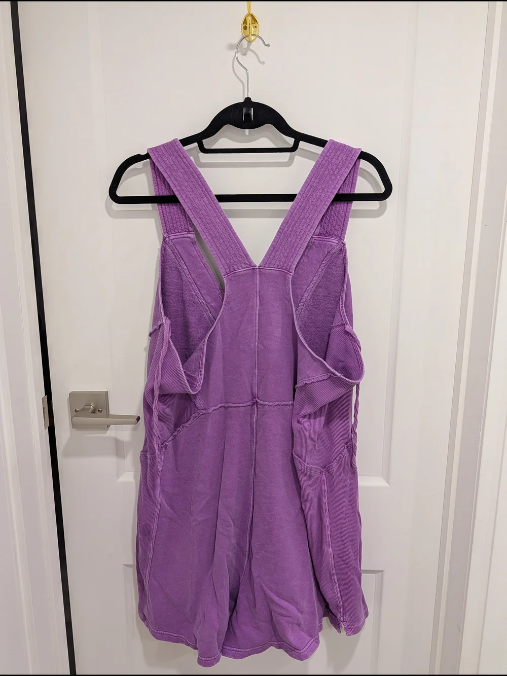 Daily Practice Lavender Ribbed Romper - Picture 3 of 4